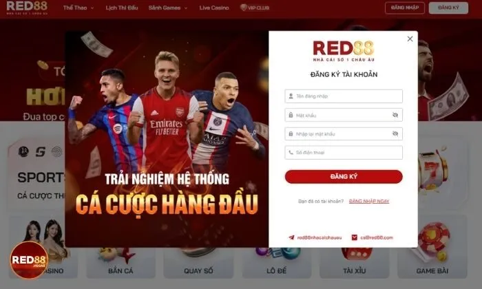 Đăng ký tài khoản Red88