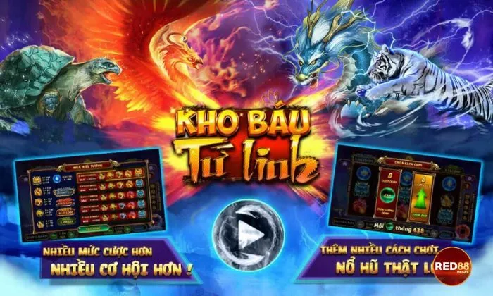 Tứ Linh Red88 là slot game hội tụ đủ tứ đại linh thú